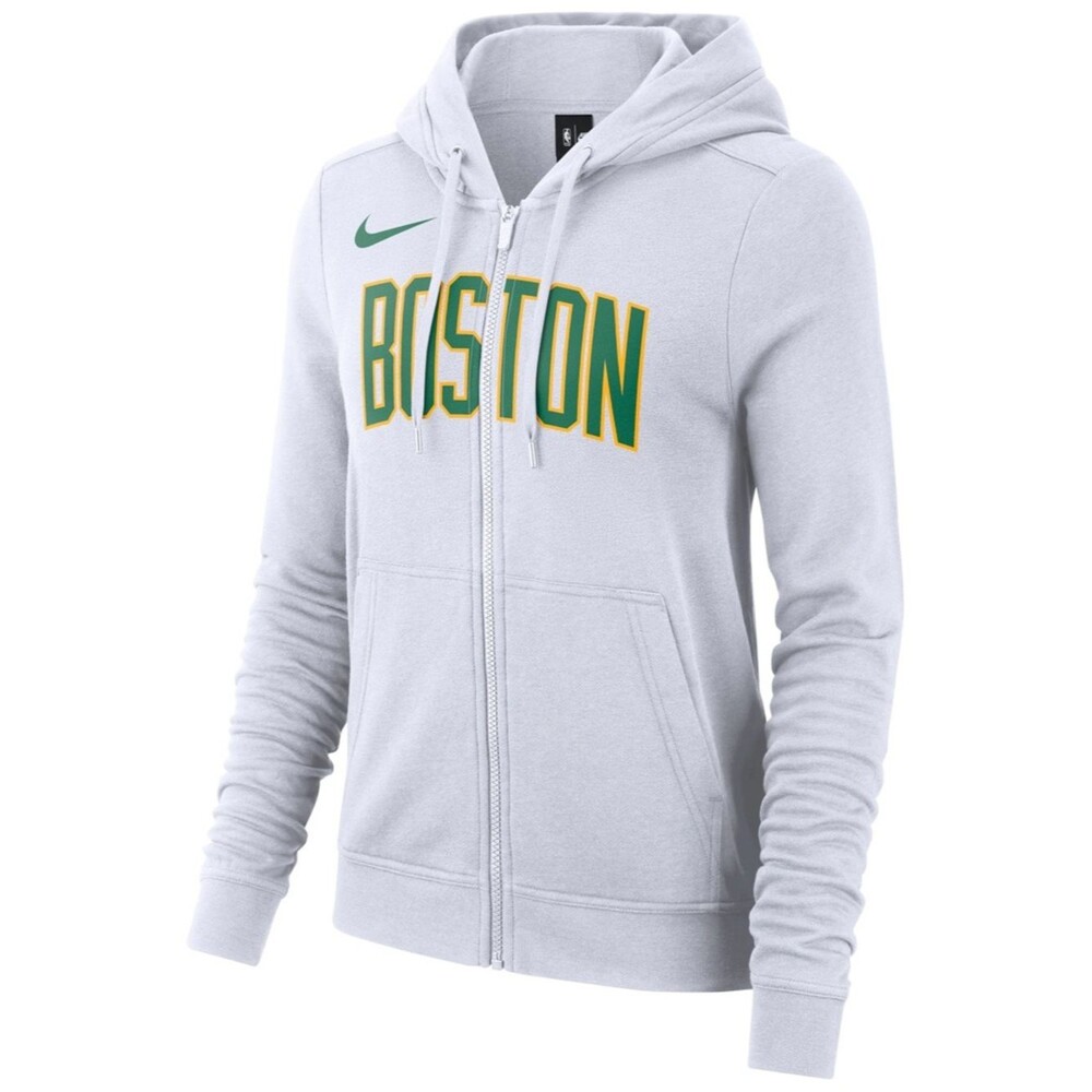 Women's Nike Boston Celtics City Edition Wordmark Essential Full-Zip Hoodie